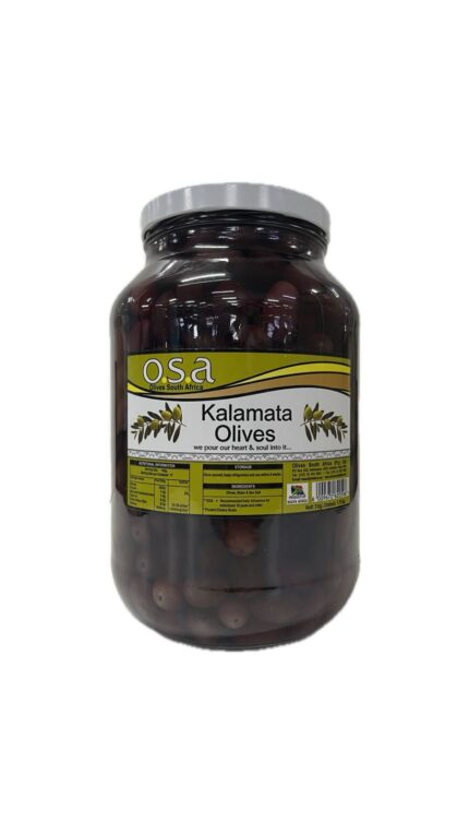 O.S.A Olives Jumbo Kalmata Glass 3KG