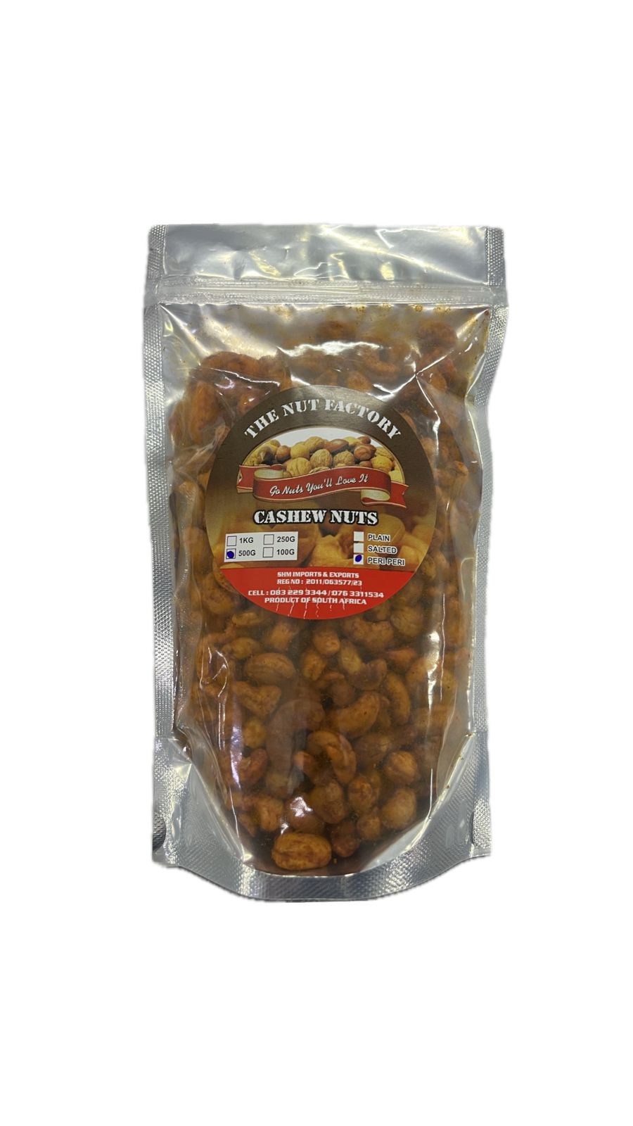 PERI CASHEWS The Nuts Factory Cashew Nuts Peri Peri 500G - Image 1