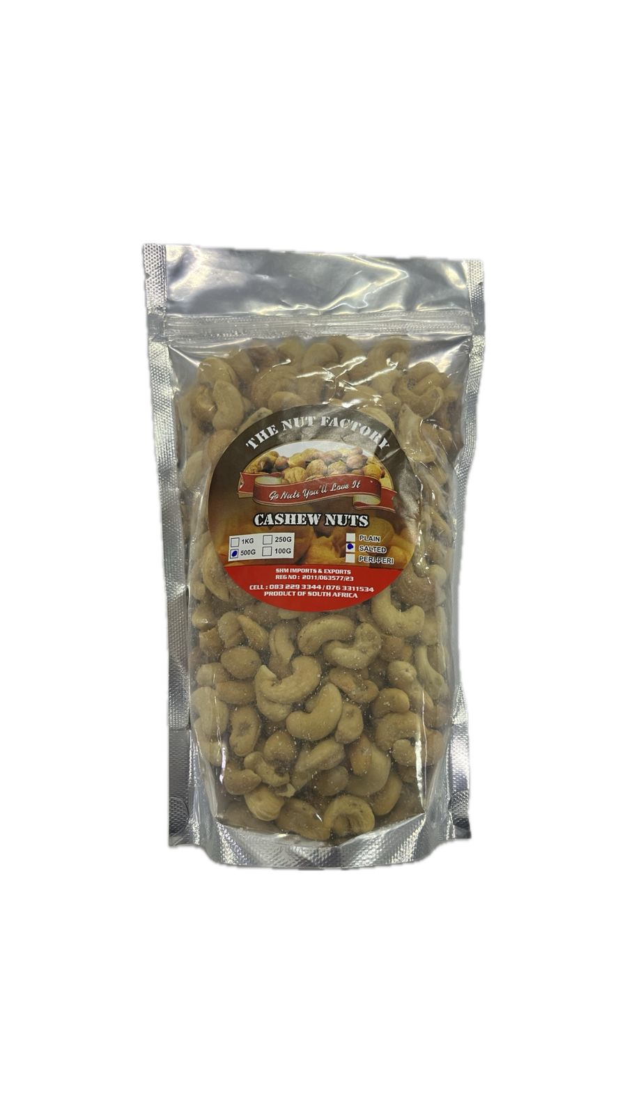 SALTED CASHEWS The Nuts Factory Cashew Nuts Salted 500G - Image 1